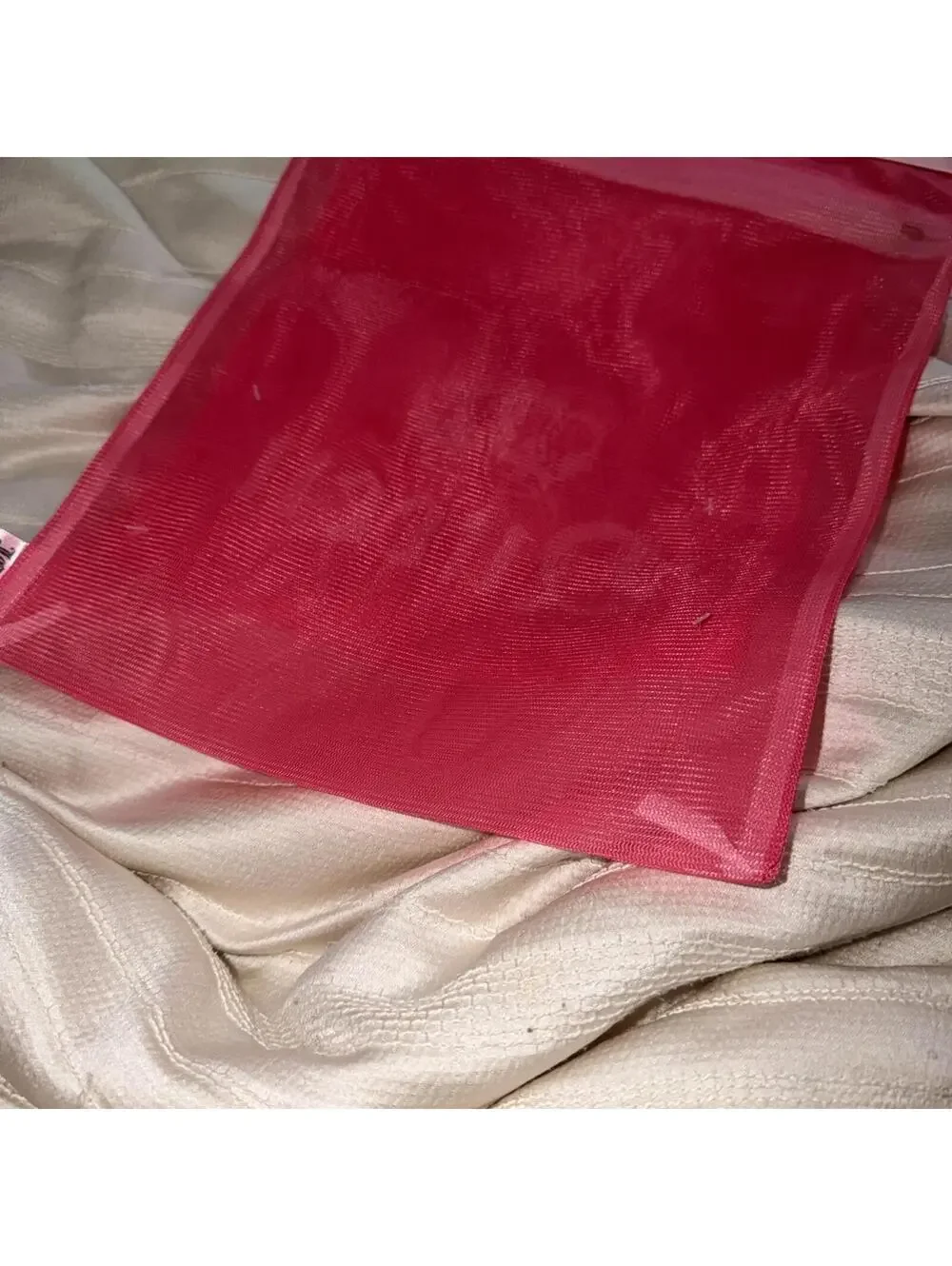 Juicy Couture Set Of 3 Pink Mesh Wash Bags NEW